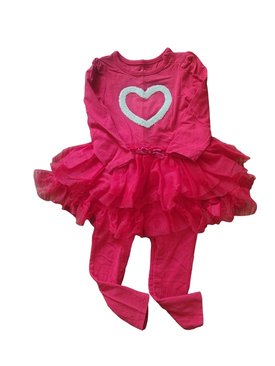 Cat & Jack Other - Cat & Jack Girls Red Heart Tutu Romper Size 18M